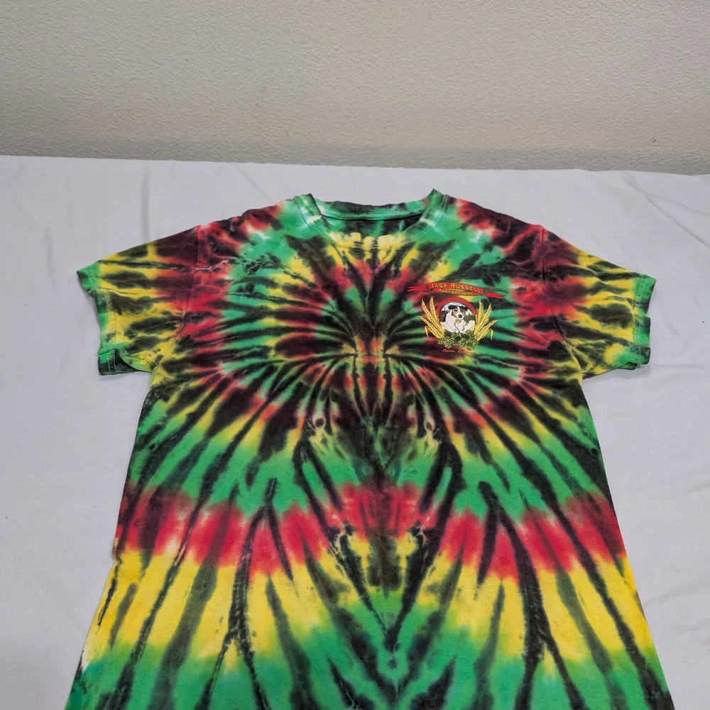 Jack Russell Farm Brewery Tye Dye Tee Size Medium - Picture 1 of 4
